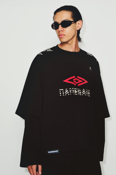 MAYO DOUBLE SLEEVE TEE EUPHORIC BLACK