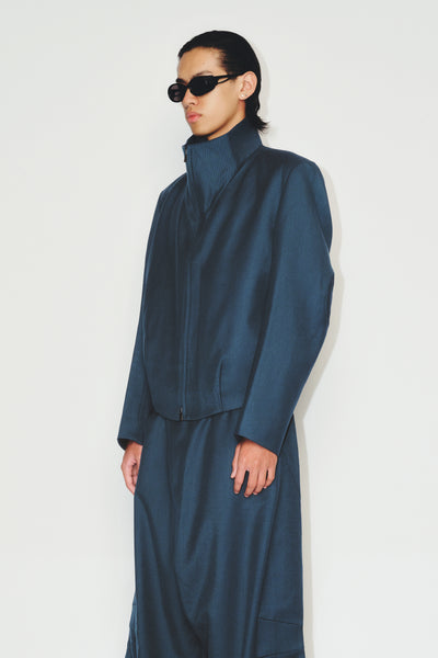 HERR TRACK JACKET TEAL BLUE