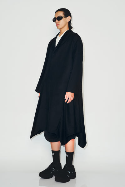 SABIR DRAPE COAT BLACK