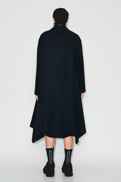 SABIR DRAPE COAT BLACK