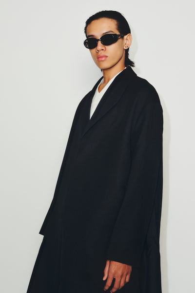 SABIR DRAPE COAT BLACK