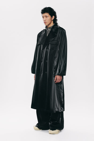ERVIN BELTED TRENCH COAT EUPHORIC BLACK