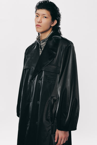 ERVIN BELTED TRENCH COAT EUPHORIC BLACK