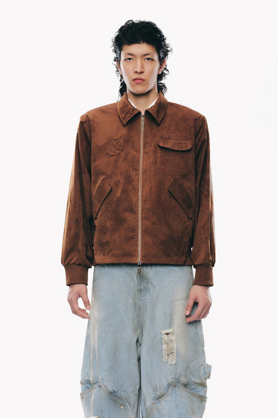 ROSS STAINED BLOUSON COFFEE BEAN