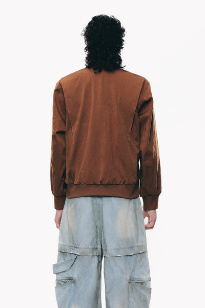 ROSS STAINED BLOUSON COFFEE BEAN