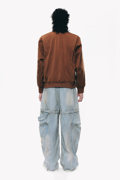 ROSS STAINED BLOUSON COFFEE BEAN