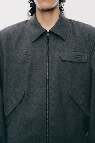 ROSS STAINED BLOUSON CHARCOAL GREY (NAMESAKE EXCLUSIVE)