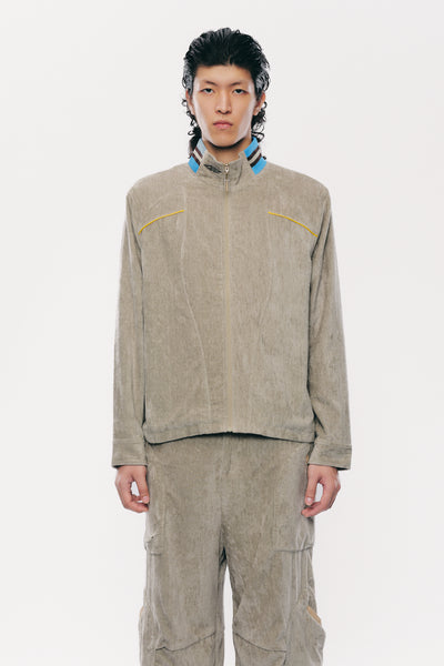 APEL TERRYCLOTH ZIP SHIRT ALOE GREEN