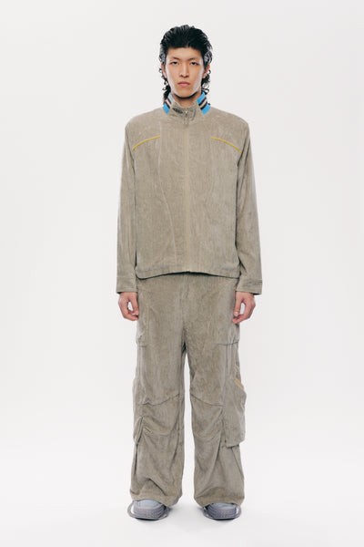 RONNY TERRYCLOTH DISTRESSED CARGO PANTS ALOE GREEN