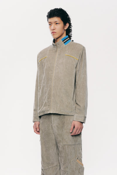 APEL TERRYCLOTH ZIP SHIRT ALOE GREEN