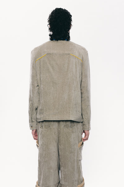 APEL TERRYCLOTH ZIP SHIRT ALOE GREEN