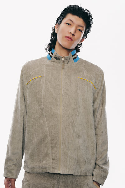 APEL TERRYCLOTH ZIP SHIRT ALOE GREEN