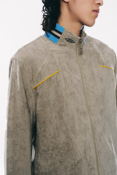 APEL TERRYCLOTH ZIP SHIRT ALOE GREEN