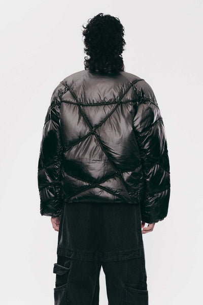 ANGLER BINDED PUFFER JACKET TEAK BROWN