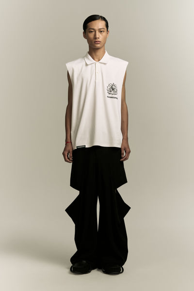 RICHARD MUSCLE TANK POLO SEA SALT WHITE
