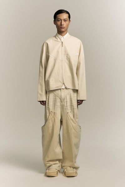 WHITE TRACK OVERSHIRT SAILCLOTH WHITE (NAMESAKE EXCLUSIVE)