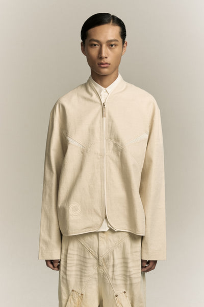 WHITE TRACK OVERSHIRT SAILCLOTH WHITE (NAMESAKE EXCLUSIVE)
