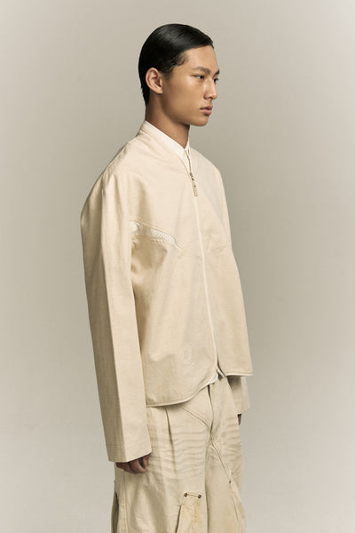WHITE TRACK OVERSHIRT SAILCLOTH WHITE (NAMESAKE EXCLUSIVE)
