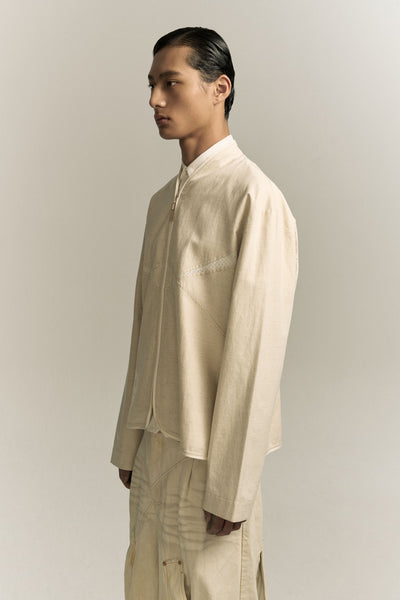 WHITE TRACK OVERSHIRT SAILCLOTH WHITE (NAMESAKE EXCLUSIVE)