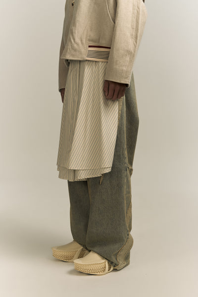 JACOB LAYERED DENIM PANTS POST INDIGO