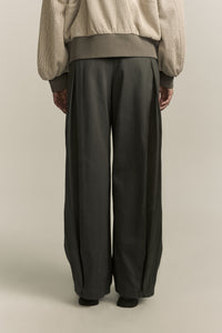 KEVIN PLEATED TROUSERS CHARCOAL GREY (WOMEN)