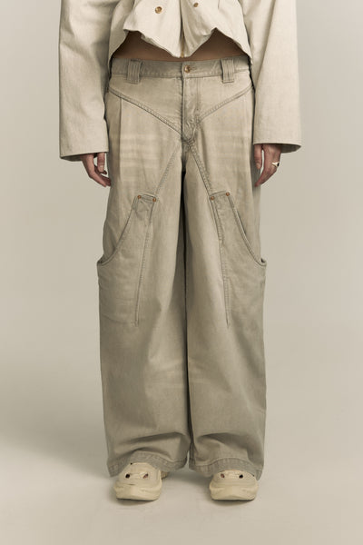 BILLIE BIBS DENIM PANTS RUST STONE (WOMEN)