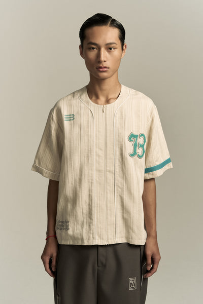 BEAN BASEBALL SHIRT OYSTER GREY