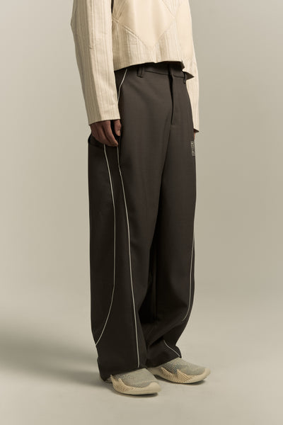 ZO FORMAL TRACK PANTS SHIITAKE BROWN
