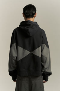 KNIGHT CHECKER BOARD HOODIE FOG NAVY