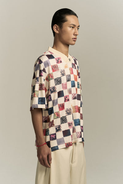 CHECKER BOARD SPORTS TOP MULTI COLOR