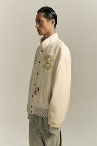 GEORGIA HOMECOMING VARSITY JACKET CANNOLI CREAM