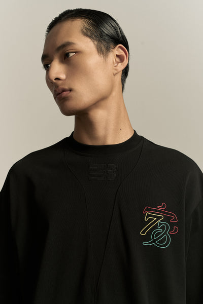 SAVA OVERSIZED FAMILY TEE EUPHORIC BLACK