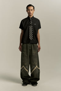 MARSELLES WASHED DENIM PANTS CEDAR GREEN