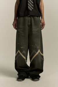 MARSELLES WASHED DENIM PANTS CEDAR GREEN