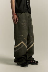 MARSELLES WASHED DENIM PANTS CEDAR GREEN