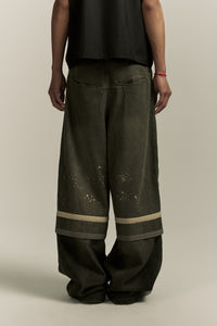 MARSELLES WASHED DENIM PANTS CEDAR GREEN