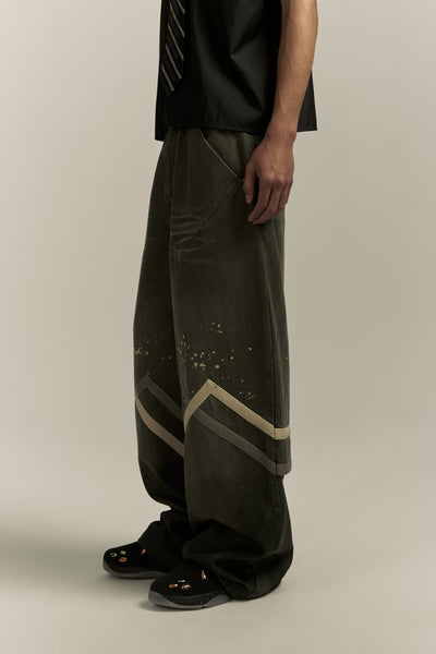 MARSELLES WASHED DENIM PANTS CEDAR GREEN