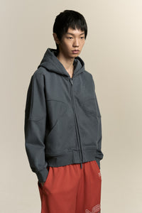 MAURICE WARM-UP HOODIE FOG NAVY