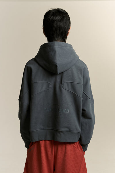 MAURICE WARM-UP HOODIE FOG NAVY