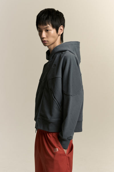 MAURICE WARM-UP HOODIE FOG NAVY