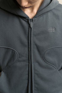 MAURICE WARM-UP HOODIE FOG NAVY