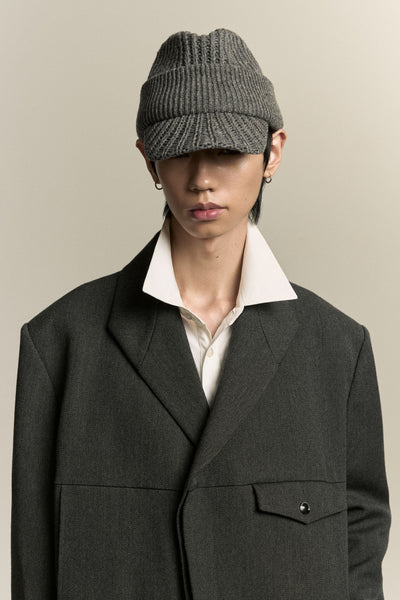 DAVE KNITTED FEDORA SILENT GREY