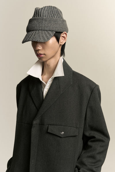 DAVE KNITTED FEDORA SILENT GREY
