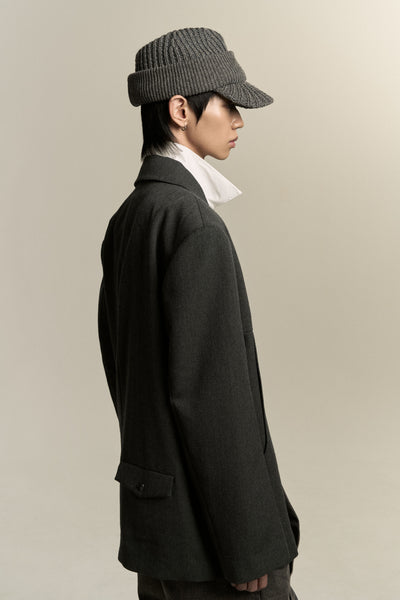 DAVE KNITTED FEDORA SILENT GREY