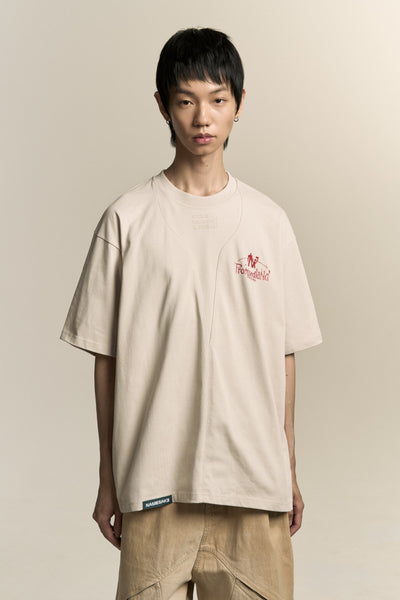 SAVA OVERSIZED ROADMAP TEE CANNOLI CREAM (NAMESAKE EXCLUSIVE)
