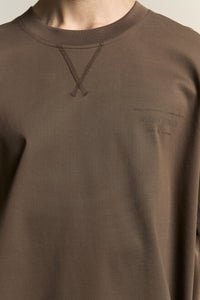 TOBI OVERSIZED LOGO TEE MARSH BROWN