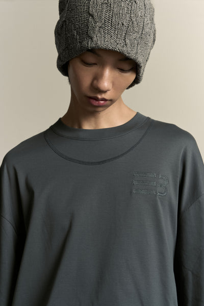 MAYO OVERSIZED GLOBE DOUBLE SLEEVE TEE DEPTH BLUE