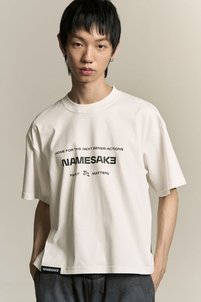 MARYS CROPPED HOME TEE FREE WHITE (NAMESAKE EXCLUSIVE)