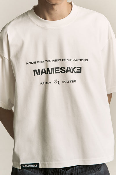 MARYS CROPPED HOME TEE FREE WHITE (NAMESAKE EXCLUSIVE)