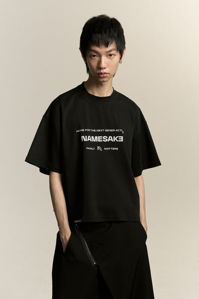 MARYS CROPPED HOME TEE EUPHORIC BLACK (NAMESAKE EXCLUSIVE)